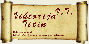 Viktorija Titin vizit kartica